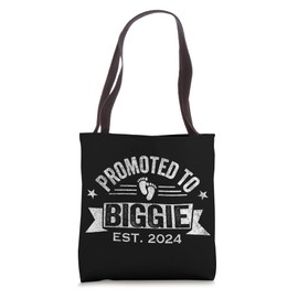Promoted To Biggie Est. 2024 First Time Grandpa Tote Bag