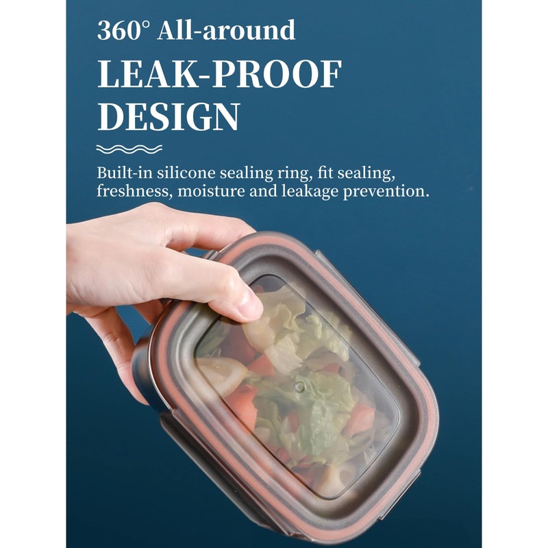 Lunch Box, Stainless Steel Food Storage Containers Leak Proof& Airtight