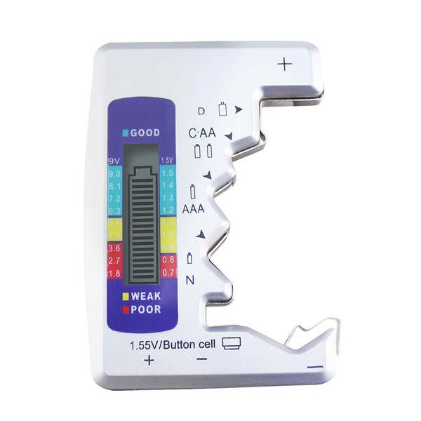 Verificador de la batería del probador de la batería universal de Digitaces para el C AA AAA D N 9V 1.5V Mini baterías pequeñas de ButtonCell