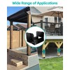 12 PCS 4x4 Black Galvanized Post Base Steel Inter 3.5x3.5