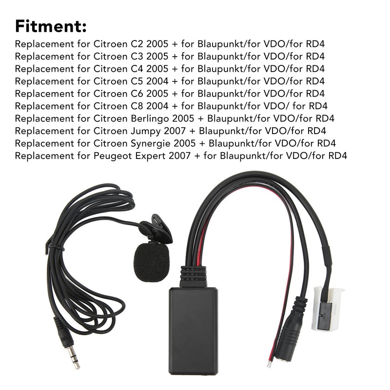 Car Radio Bluetooth 5.0 Music AUX Phone Call Handsfree MIC