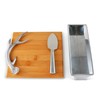 Arthur Court Designs Bamboo Cheese Board with Antler Accent Cracker