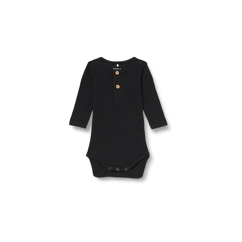 NAME IT Baby Boys' Nbmkab LS Body Noos, black