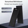 AOKO Aluminum M.2 Enclosure NVMe SATA SSD Reader Adapter, External