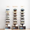 TUTOTAK Narrow Bookshelf, Vertical 8-Tier Bookcase, Spine Book Shelf for