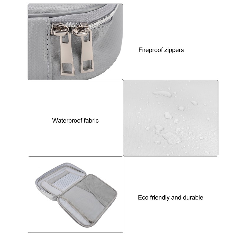 Fireproof Document Box Multilayer Portable Document Organizer Bag for Home