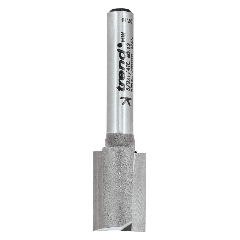 Trend Professional Straight Two Flute Router Cutter, 1/4 Inch Shank,