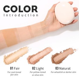 UCANBE Polvos Compactos Y Base De Maquillaje 2 En 1, Polvo Fijador Impecable Con Control De Grasa Mate, Maquillaje Coreano, Polvo De Acabado De Larga 