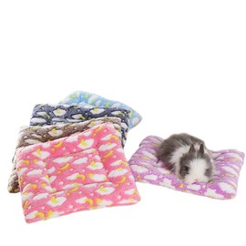 Small Animal Guinea Pig Hamster Bed House Winter Warm Squirrel Hedgehog Rabbit Chinchilla Bed Mat House Nest Hamster Accessories (Medium,Random)