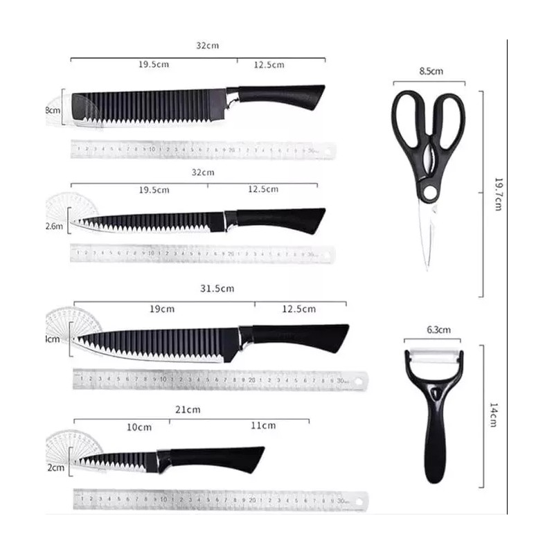 Unbranded 6-Piece Professional Kitchen Knife Set – High Carbon Forged