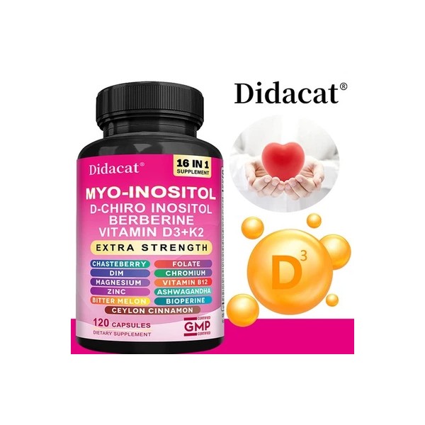 Didacat D-Inositol Capsules-Women's Health-Balanced Energy-Regulate Life-120Capsules