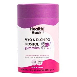 Myo Y D-chiro Inositol 40:1 Gomitas 60 Gummies Health Hack