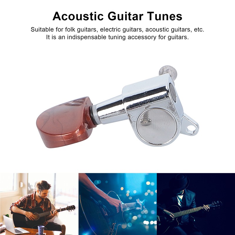 6PCS Guitar Tuning Pegs Electric Acoustic Enclosed Locking Tuner Machine