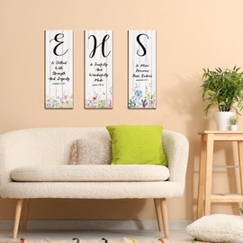 Thrist Spanish Christian Wall Art Wooden 7PCS Spanish Bible Verses Wall Decor for Bedroom Bathroom Living Room Inspirational Bible Quotes Scripture Wall Art Picture for Home Office Decor