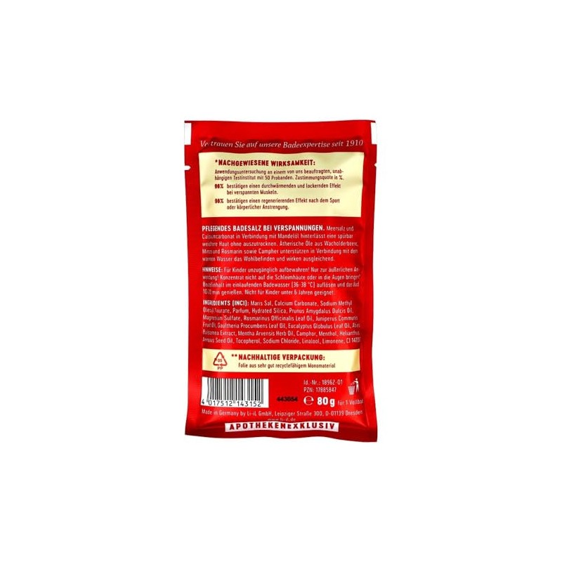 LI-IL Juniper Muscle Relaxation Bath Salt 80 g