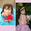 AHONEY Gold Crown Tiara for Women - Yellow Crystal Rhinestone