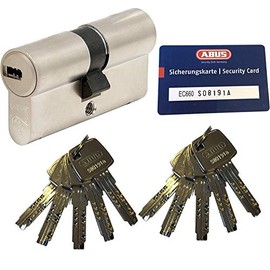 ABUS EC660Profile Double Cylinder 30/30mm (60mm) with 10Keys with Security Card...