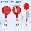Geyoga 12 Sets Badge Holder Retractable Clip Multicolor Badge Reel