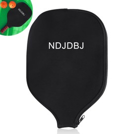 NDJDBJ Pickleball Racket Cover, Durable Neoprene Racket Sleeve, Universal Size 8.4x11.8 Inches Zippered Racket Case, Pickleball Racket Storage Bag, Fits USAPA Standard Pickleball Racket