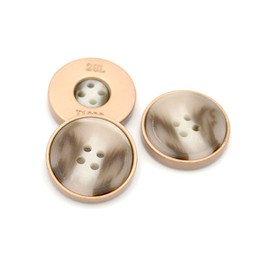 5 PCS Sewing Coat Bottons 4 Holes Metal Buttons for Blazer Coat Uniform (B#37, 18mm)