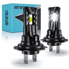 AUTOFAST Bombillas H7 Led Coche,240W 32000LM 6500k Focos H7 Para Faros Delanteros,Luces Led Para Auto 1:1 Tamaño De Reemplazo De Halógena,Blanco Luz Alta o Baja - 2 Piezas
