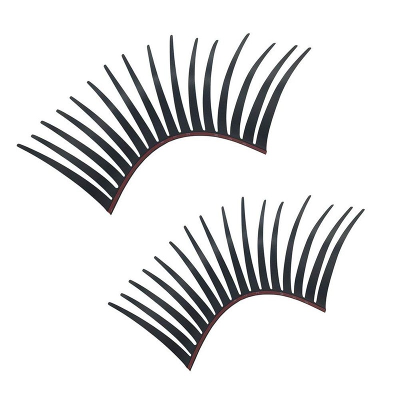 Enteek 3D Car Eyelashes Vinly Sticker Big Long Eye for