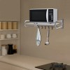 NOT INCLUDE Stainless Steel Microwave Oven Rack Wall-Mount Kitchen Shelf