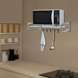 NOT INCLUDE Stainless Steel Microwave Oven Rack Wall-Mount Kitchen Shelf Shelves Counter New