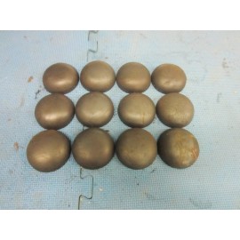 steel Pipe Caps:  steel, weld on size 2-7/8 inch Outside Diameter. Lot of 12