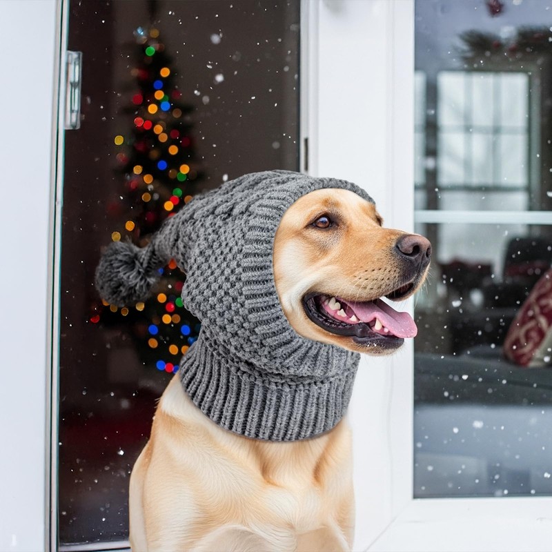 Vehomy Dog Knitted Hat Cat Christmas Wool Hat Pet Winter