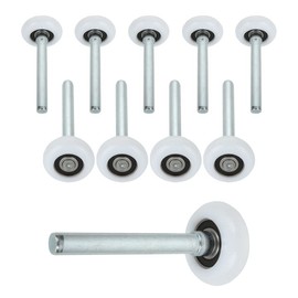 SHUESS 10 Pack Garage Door Roller 1.8" Quiet Garage Door Wheels Replacement 3.8 Inch Stem Nylon Rollers for Garage Door, High Load 11 Ball Bearing，White