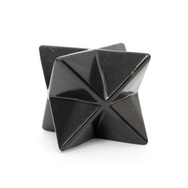 Igox Shungite Merkaba 5 cm Stone - Natural Star - Shungite Stones Crystal Protection Sacred Meditation Energy Generator Healing Chakra
