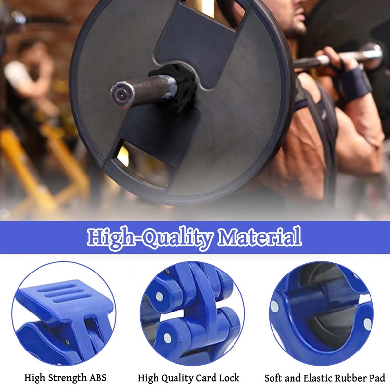 6 PCS Barbell Clips, 1 Inch/2.5CM Weight Clips Barbell Clamps