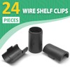 Luomorgo 24 Pcs 3/4 Inch Wire Shelf Clips, Plastic Shelf