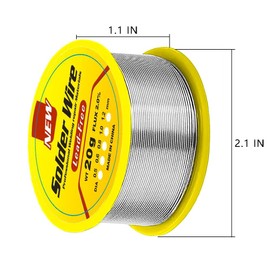 Solder 0.8 mm with 50 g Solder Paste, Solder Lead Free with Rosin Core, Solder with Flux 20 g, Solder Wire for Repair and DIY of Electronic Electric Soldering Components