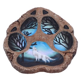Nemesis Now Tracks of The Wild Resin Incense Burner 15.5cm Wolf Patent Stick Holder Wolf Home Decor Cast from the Finest Resin Expertly Hand Painted