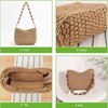 Straw Tote Bag Straw Crossbody Bag for Women,Summer Chic Beach