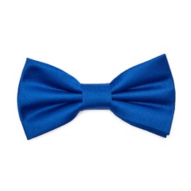 Ladeheid Children's Boys Bow Tie - Pre-Tied Adjustable Band, Matte Design, Ideal for Wedding, Birthday, School - Durable and Stylish Size 10 cm x 5 cm BKM, blue
