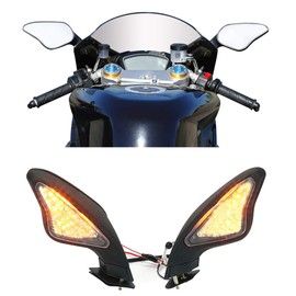 fits for DUCATI 848 1098 1098S 1098R 1198 1198S 1198R Rearview Mirrors with LED Turn Signal Blinker
