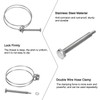sourcing map 6Pcs Double Wire Hose Clamp, 78-85mm Adjustable Stainless