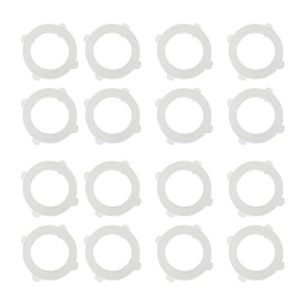 PZRT 16PCS White Silicone Gasket M13x18.5x3.6MM Bellows Hose Leakproof Gasket with Small Ears Silicone Rubber O-Ring for Gas Compressor Heat Exchanger Fittings