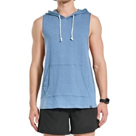 Project Titan Men's Icon Cut Off Hoodies Workout Hooded Tank Tops Sleeveless Gym Shirts