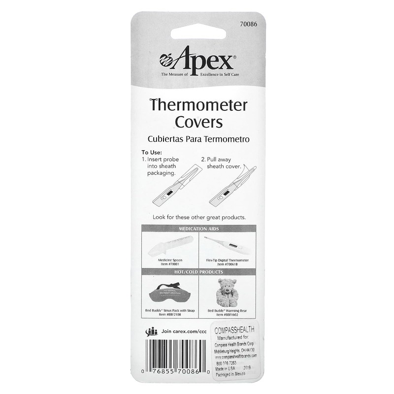 55 Disposable Thermometer Covers By Apex Healthcare Products