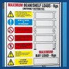 Pallet Racking Weight Load Notice Sign, 356mm high x 254mm