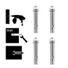 Stainless Steel M6 x 60mm Hex Head Sleeve Anchor, for