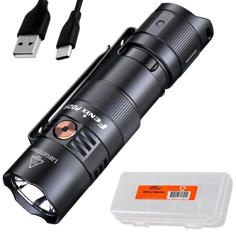 Fenix PD25R EDC Flashlight 800 Lumen USB-C Rechargeable, Dual Switch