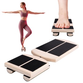 Asaiy Ankle Balance Board, Wooden Foot Strengthener Trainer, Single Foot Stability Board, Ankle Strengthening Exerciser & Posture Corrector for Plantar Fasciitis, Sprained Ankle, Valgus & Varus Relief