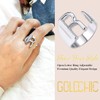 KeyStyle Initial R Thumb Ring, Silver Statement Rings for Women,