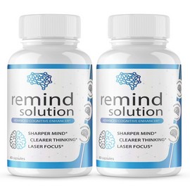 Remind Solution Advanced Cognitive Enhancer Dietary Pills (120 Capsules) 2 PACK