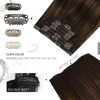 Moresoo Clip in Hair Extensions Human Hair Ombre 20 Inch
